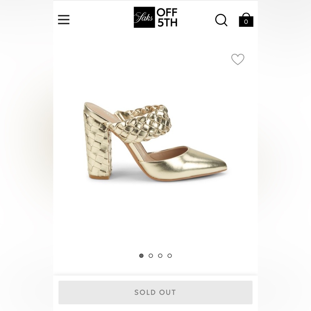 Charles By Charles David Gold Heels with Kitten Heel